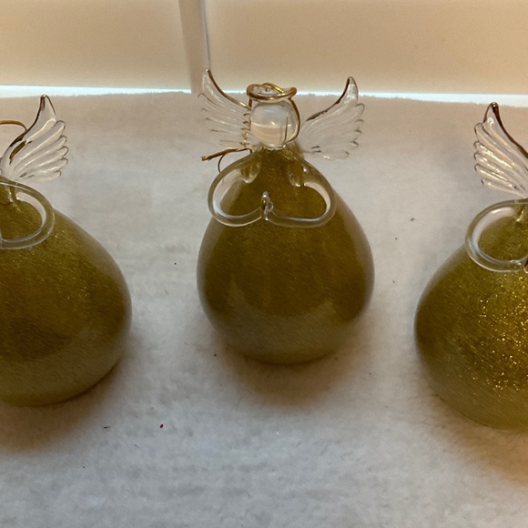 Glittering Gold Angel Ornaments Set - Picture 3 of 8